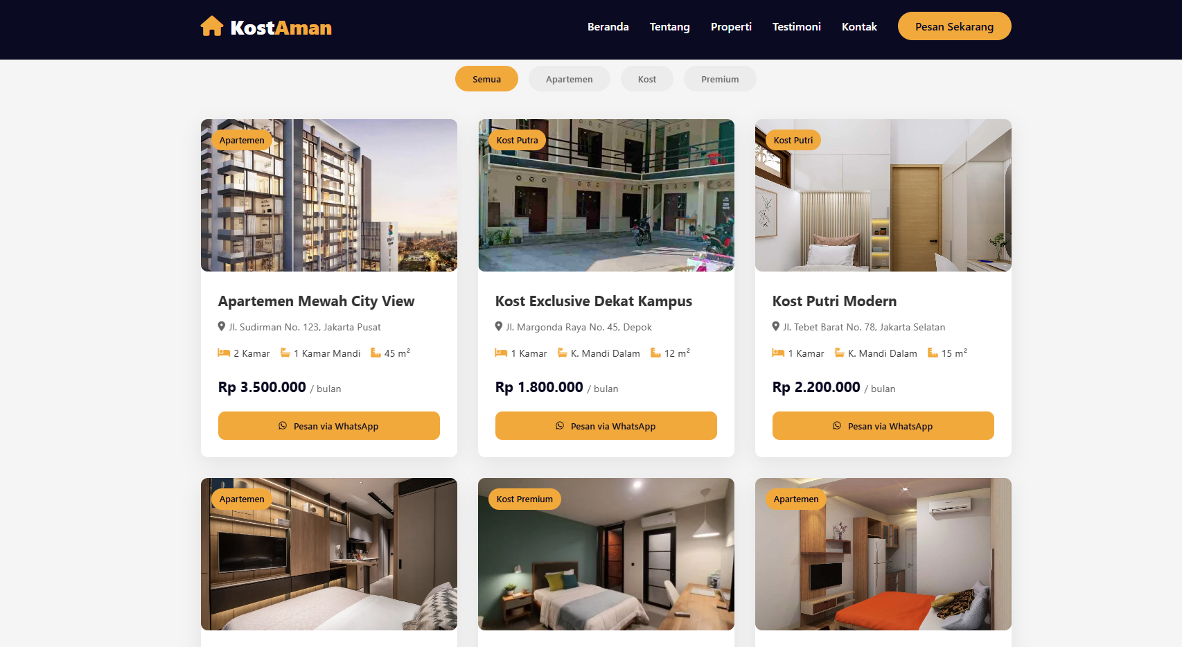 Sewa Kosan Catalog